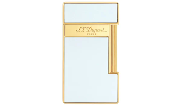 S.T. Dupont Slimmy Lighter White Lacquer Gold 028004